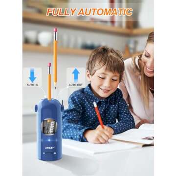 AFMAT Electric Pencil Sharpener for Colored Pencils 7-11.5mm, Fully Automatic Pencil Sharpener, Robo...