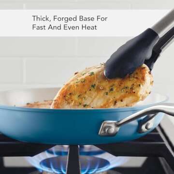 KitchenAid 9-Piece Nonstick Cookware Set in Blue Velvet