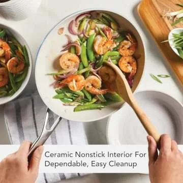 KitchenAid 9-Piece Nonstick Cookware Set in Blue Velvet