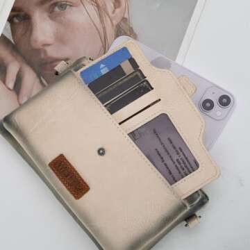 Wrangler Crossbody Purses for Women Multi-function Shoulder Bag Card Holder Small Purse Women's wallets with Double Zipper WG120-209TN