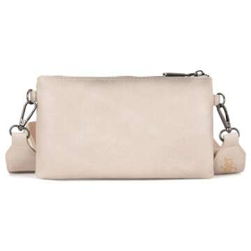 Wrangler Crossbody Purses for Women Multi-function Shoulder Bag Card Holder Small Purse Women's wallets with Double Zipper WG120-209TN