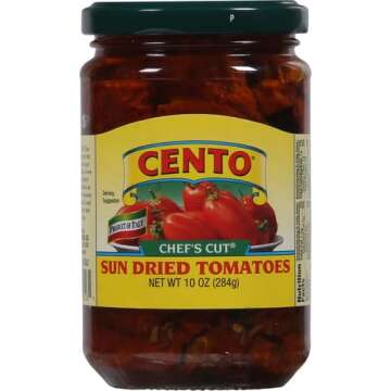 CENTO CHEFS CUT SUNDRIED TOMATOES, 10 Ounce Jar