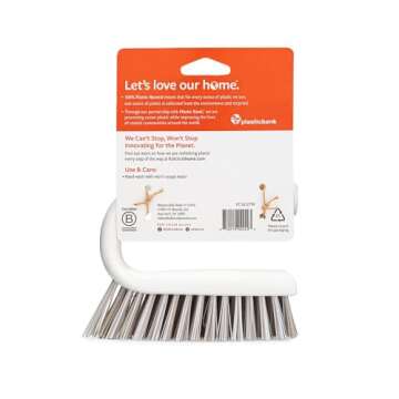 Full Circle Tough Stuff All-Purpose Scrub Brush, White 4.45" x 5.12" x 3.82"