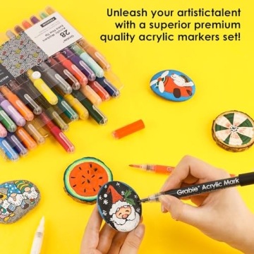 Grabie Paint Pens - 28 Color Premium Art Set for All Surfaces
