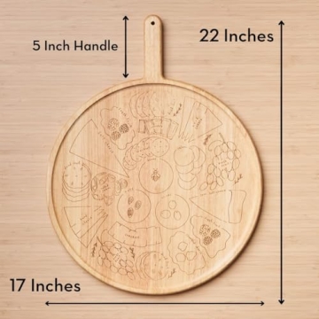 Sophistiplate Charcuterie Board with Placement Guide