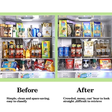 Plastic Refrigerator Organizer Bins - 4 Piece Clear Storage Set