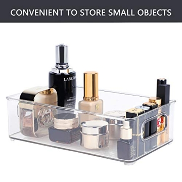 Plastic Refrigerator Organizer Bins - 4 Piece Clear Storage Set