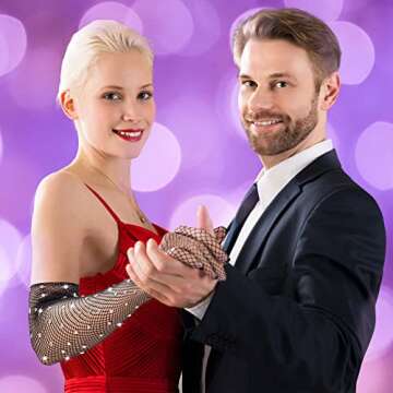 Stylish PAGOW Fishnet Rhinestone Long Gloves for Women