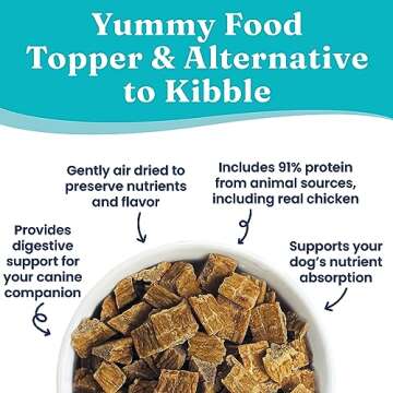 Solid Gold Air Dried Dog Food Toppers for Picky Eaters - Healthy Dog Treats Made with Real Chicken t...