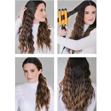 Alure Three Barrel Curling Iron for Effortless Waves