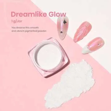 beetles Gel Polish Glitter Chrome Nail Powder for Gel Nail,Mermaid Premium Salon Nail Glitter Mirror Pearl Effect Manicure Kit for Nail Art Design, 1g for Girls 2024 Nail Trend DIY