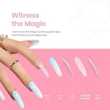 beetles Gel Polish Glitter Chrome Nail Powder for Gel Nail,Mermaid Premium Salon Nail Glitter Mirror Pearl Effect Manicure Kit for Nail Art Design, 1g for Girls 2024 Nail Trend DIY