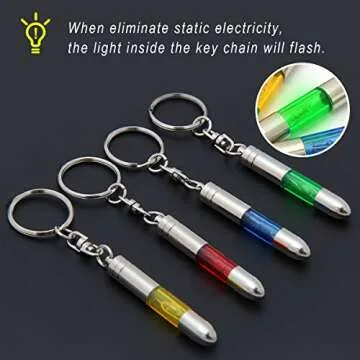 SWEETHOMEDECO Anti-Static Key Chain for Shock-Free Living