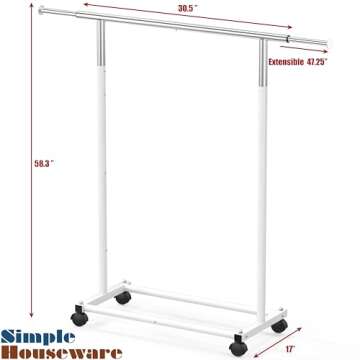 Simple Houseware Standard Rod Garment Rack
