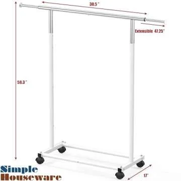 Simple Houseware Standard Rod Garment Rack