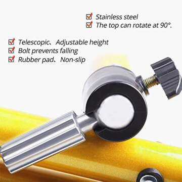 AliLeader Heavy Duty Wig Stand Tripod - Golden Wig Tripod Stand Wig Head Stand for Styling Pivot Point Mannequin Tripod Mannequin Head Stand Maniquins Head Stand (55 Inch,Mannequin Head Not Included)