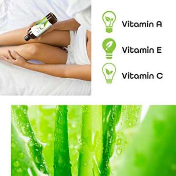 Pure Aloe Vera Gel for Face & Skin - Organic Moisturizer