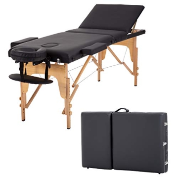 Portable Height Adjustable Massage Table with Carry Case
