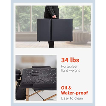 Portable Height Adjustable Massage Table for Therapists