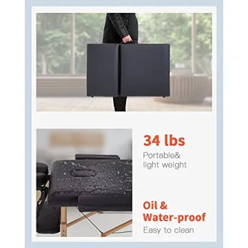 Portable Height Adjustable Massage Table for Therapists