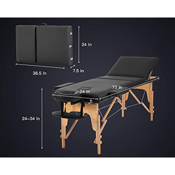 Portable Height Adjustable Massage Table for Therapists