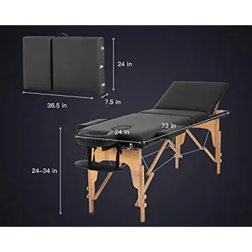 Portable Height Adjustable Massage Table for Therapists