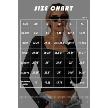 Vertvie Square Neck Tops for Women Long Sleeve Double Lined Tight Shirts Slim Fitted Basic Tee Soft Sexy Trendy Going Out Top (Black,Medium)