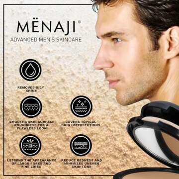 MËNAJI Anti-Shine Powder for Men - Natural Makeup