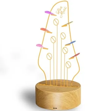 RGB Acrylic Light Up Guitar Pick Holder - Gift for Musicians