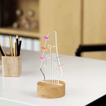 RGB Acrylic Light Up Guitar Pick Holder - Gift for Musicians