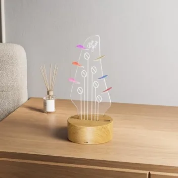 RGB Acrylic Light Up Guitar Pick Holder - Gift for Musicians