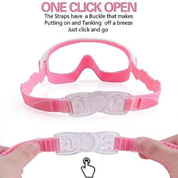 Anni Coco Kids Swimming Goggles with Anti Fog and UV Protection