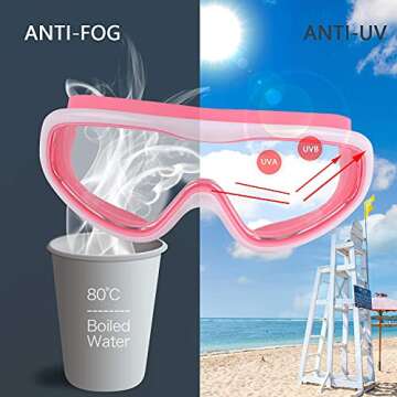 Anni Coco Kids Swimming Goggles with Anti Fog and UV Protection