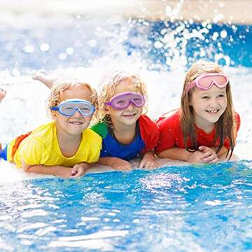 Anni Coco Kids Swimming Goggles with Anti Fog and UV Protection