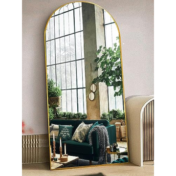 Otlsh Floor Mirror, 76"×34" Arched Full Length Mirror Arched with Stand, Standing Mirror, Full Body...