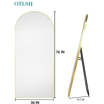 Otlsh 76"×34" Arched Full Length Mirror - Stylish & Practical