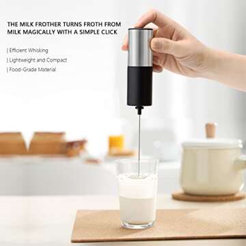 SIMILBELLA Electric Milk Frother for Coffee Lovers