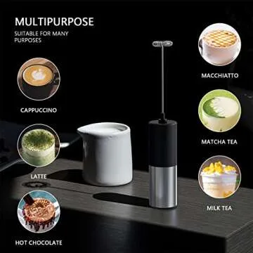 SIMILBELLA Electric Milk Frother for Coffee Lovers
