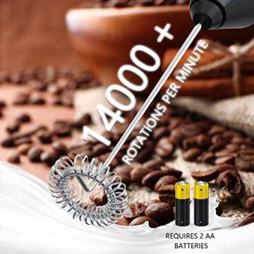 SIMILBELLA Electric Milk Frother for Coffee Lovers