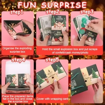 BABORUI Christmas Surprise Gift Box with Exploding Fun