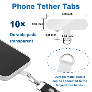 Phone Tether Tabs - 10 Pack for Universal Lanyard Use