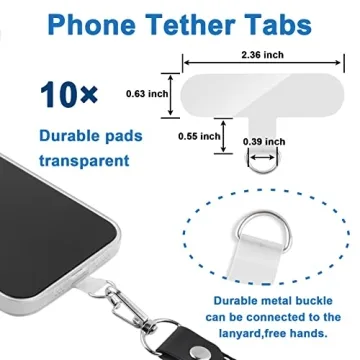 Phone Tether Tabs - 10 Pack for Universal Lanyard Use