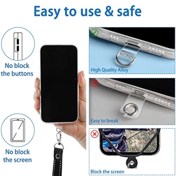 Phone Tether Tabs - 10 Pack for Universal Lanyard Use