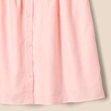 Amazon Essentials x Sofia Grainge Toddler Girls' Cotton Sateen Dress with Collar, Pink, 2T