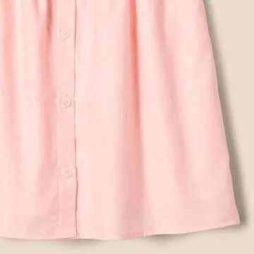 Amazon Essentials x Sofia Grainge Toddler Girls' Cotton Sateen Dress with Collar, Pink, 2T