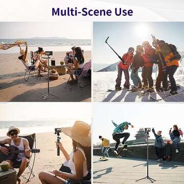 Kaitezenz Selfie Stick Tripod for Gopro Camera, 62" Extendable Tripod Stand with 360° Ball Head 1/4" Screw, Portable Lightweight Camera Tripod for GoPro Max Hero 11 10 9 8 7 6 5 DJI OSMO Action Camera