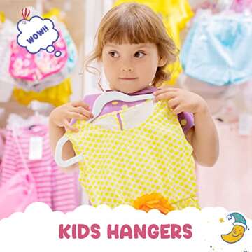 HOUSE DAY Velvet Kids Hangers 60 Pack, Premium Childrens Hangers for Closet, Ultra Thin Cute Hangers...