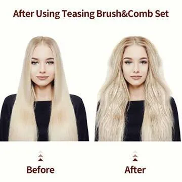 Patelai 3 Pcs Hair Teasing Comb Set for Women and Men