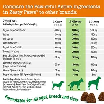 Zesty Paws Dog Immune Support Chews with Hemp Seed
