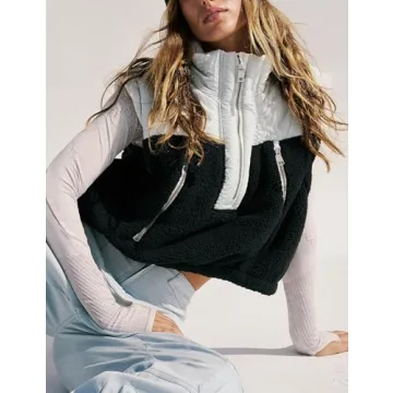 Stylish Patchwork Puffer Vest for Women, Flattering Fit